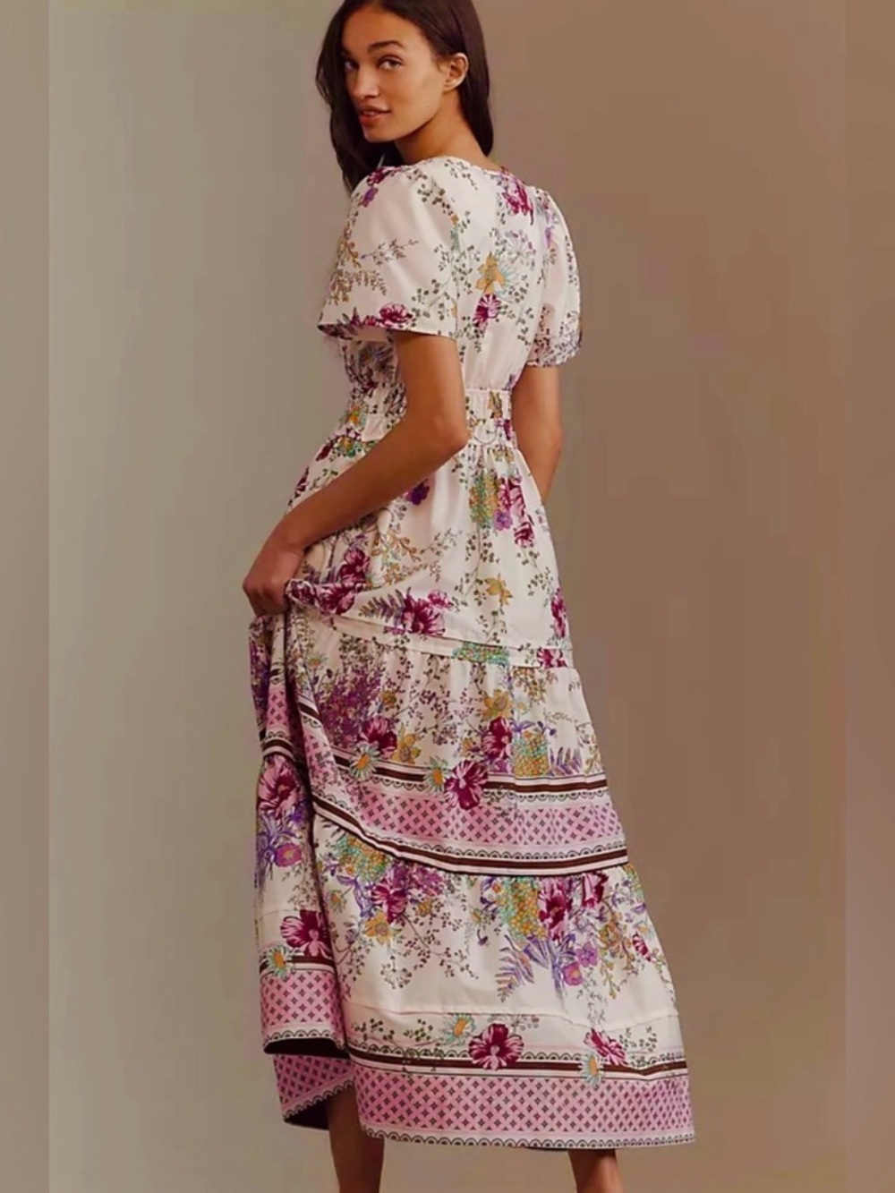 Anthropologie Somerset Maxi Dress Purple Floral Print Women's Size XS - Picture 2 of 8
